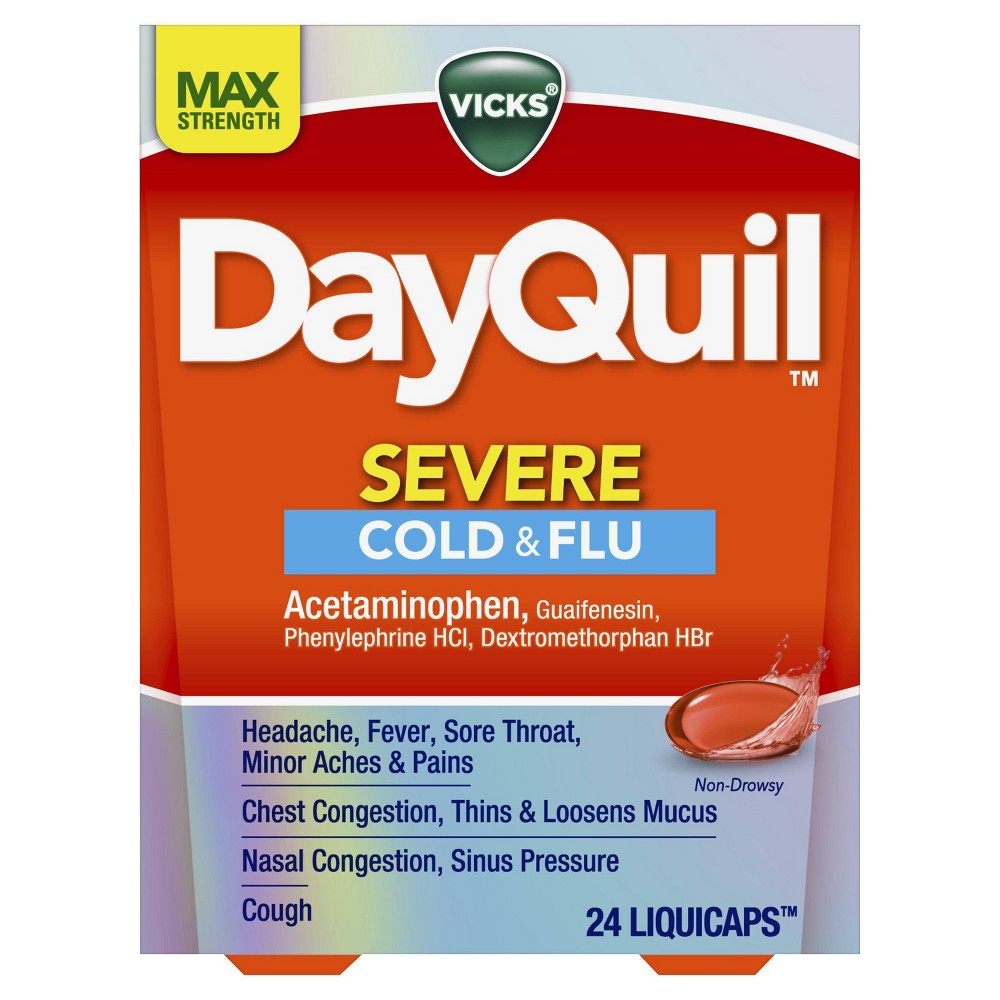 Vicks DayQuil Severe Cold & Flu Medicine LiquiCaps - 24ct - Bellso